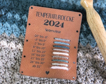 Temperature blanket label