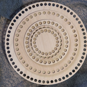 Holzboden für Häkelkörbe - rund verschiedene Größen - 5mm