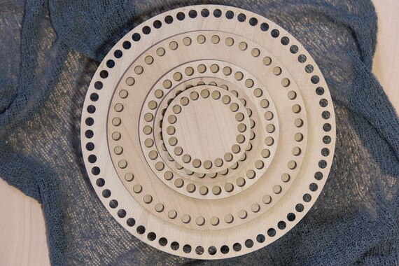 Holzboden für Häkelkörbe - rund verschiedene Größen - 5mm