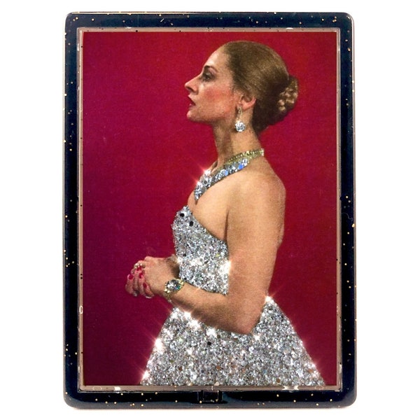 PATTI LUPONE Glitter MAGNET Eva Peron Evita Small Gift for Broadway Fan Handmade Desk Decor For Kitchen Refrigerator Birthday Idea Gay Diva