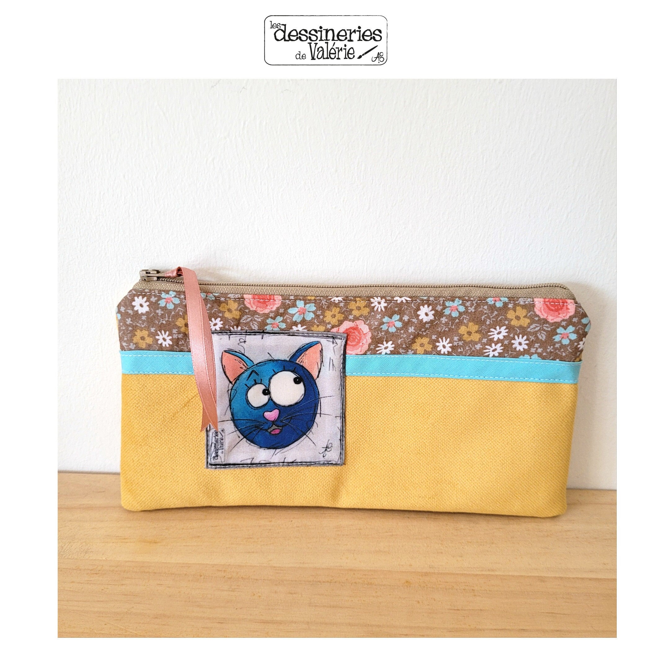 Trousse Velours Déco Chat