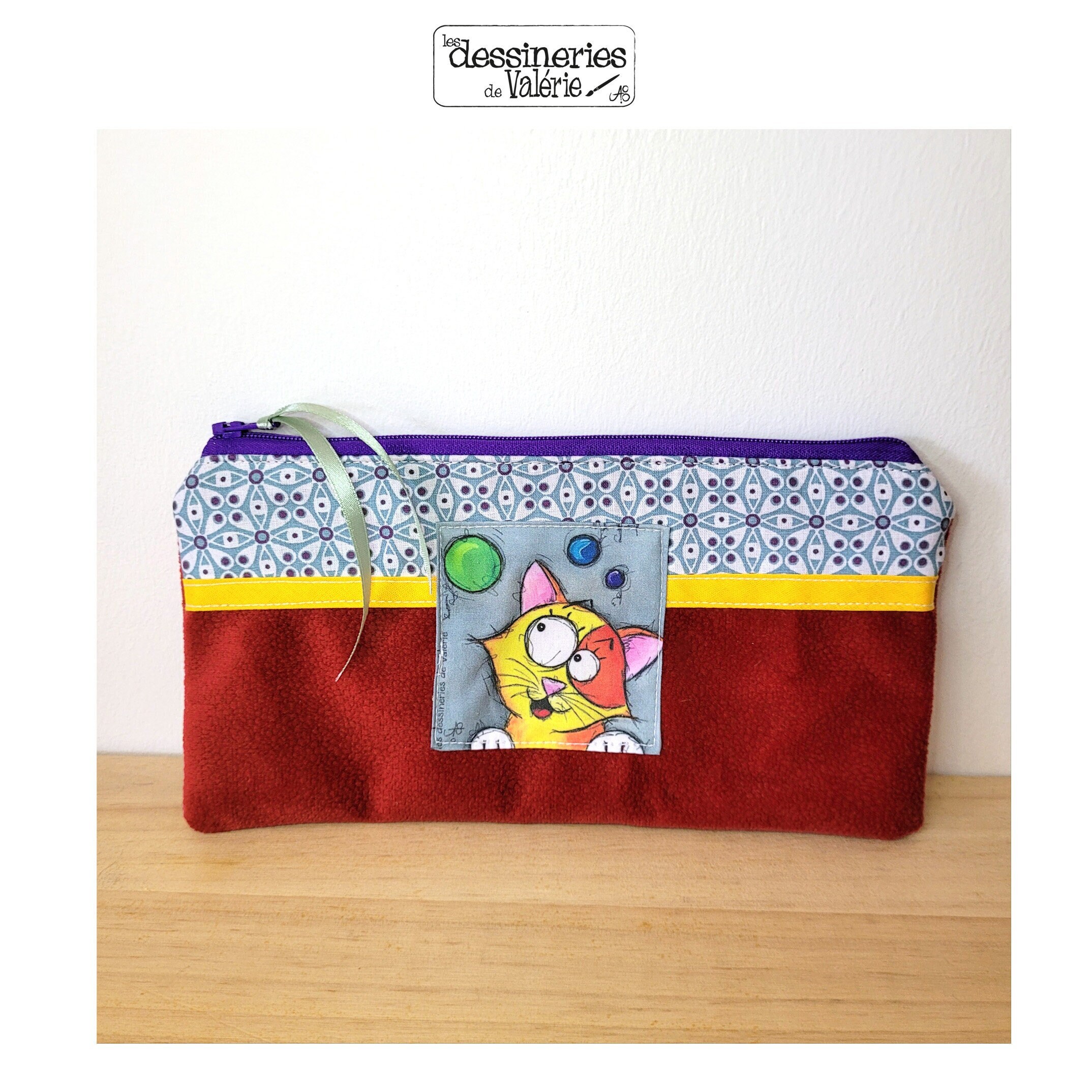 Trousse Velours Chat