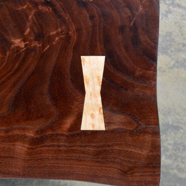 Birdseye Maple Single BowTie Wood Inlay