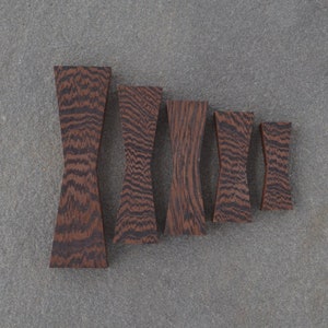 Wenge, African Rosewood, Cathedral Cut, Single BowTie Wood Inlay