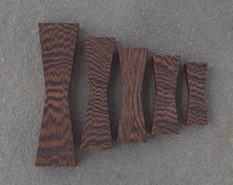 Wenge, African Rosewood, Cathedral Cut, Single BowTie Wood Inlay