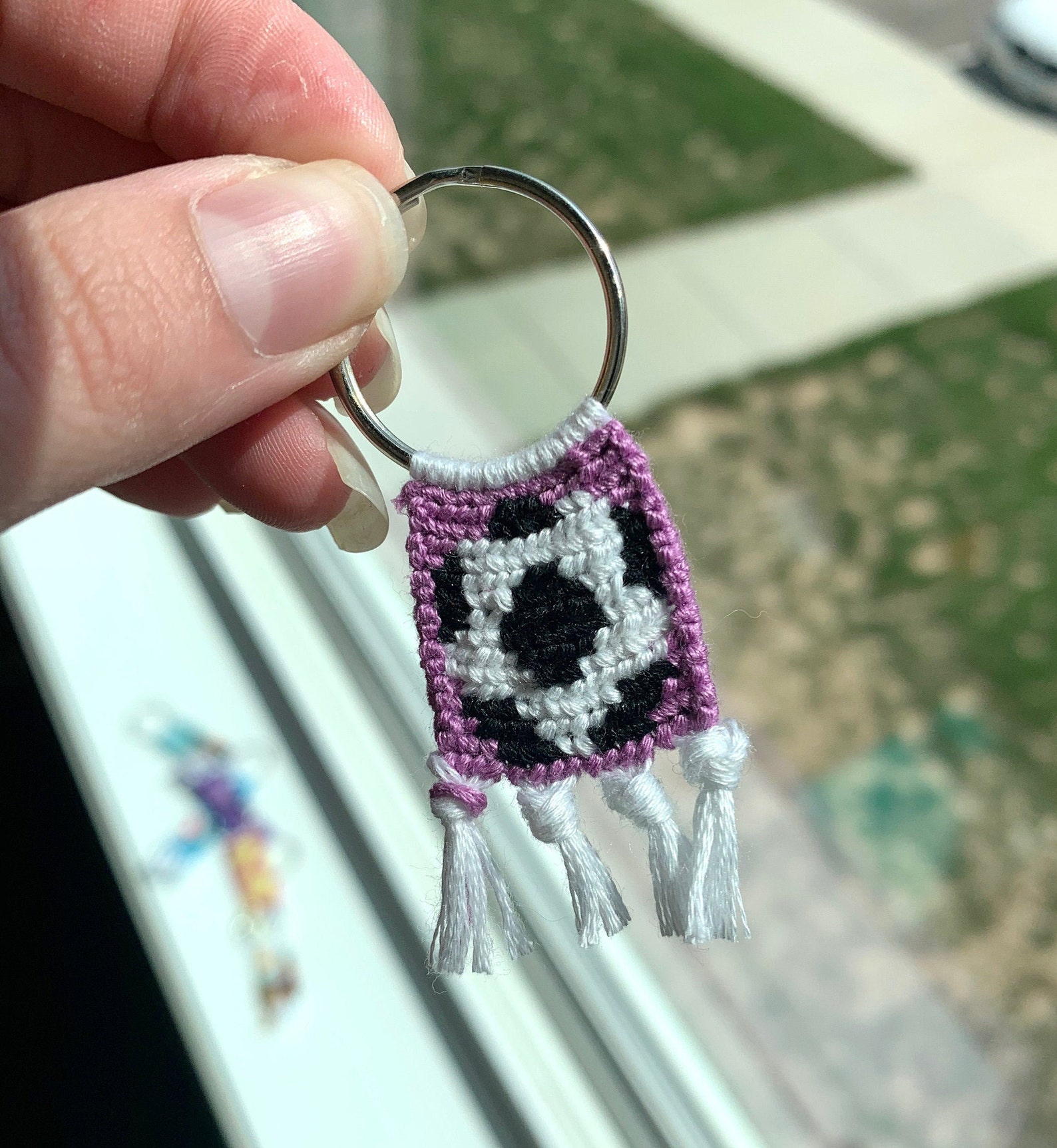 Embroidery Floss Keychains Handmade Woven Keychains soccer Etsy
