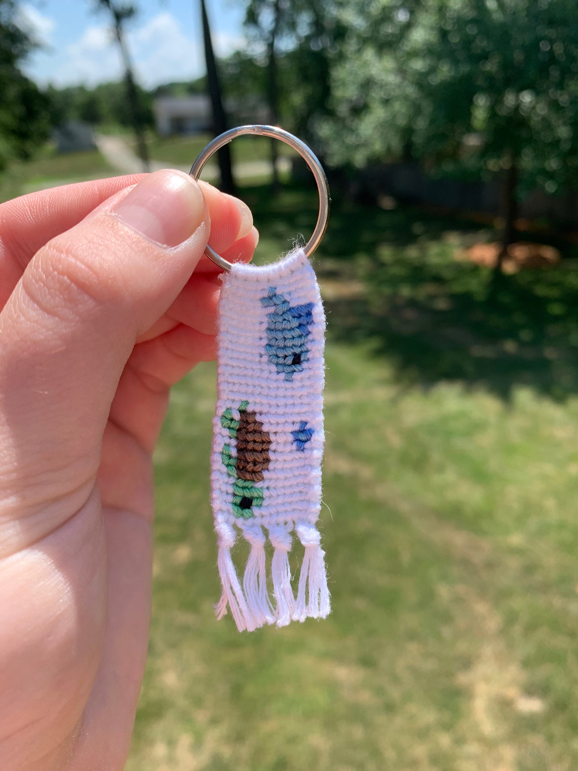 Embroidery Floss Keychains Handmade Woven Keychains soccer Etsy