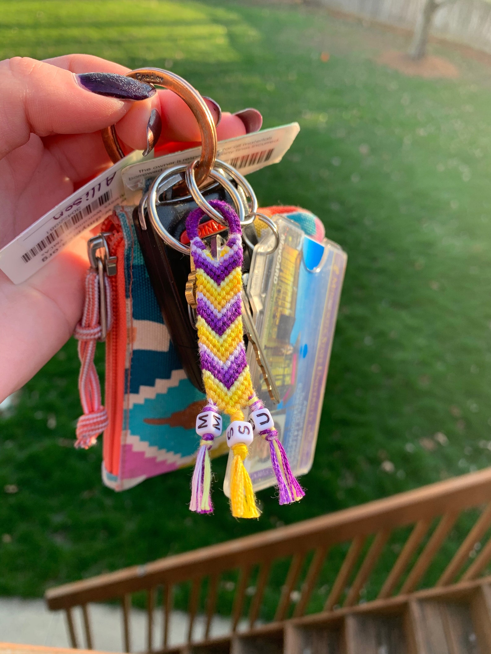 Custom Embroidery Floss Keychain Etsy