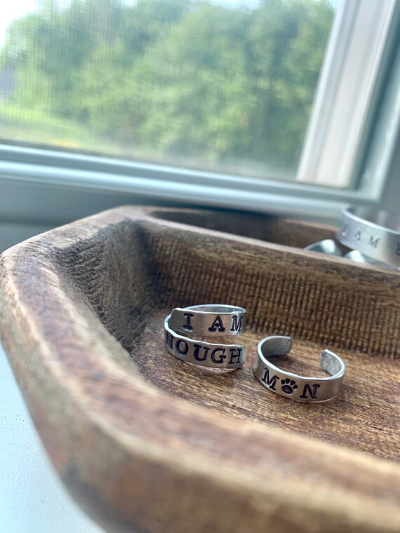 Custom Stamped Rings Personalized Rings Jewelry Handmade Etsy