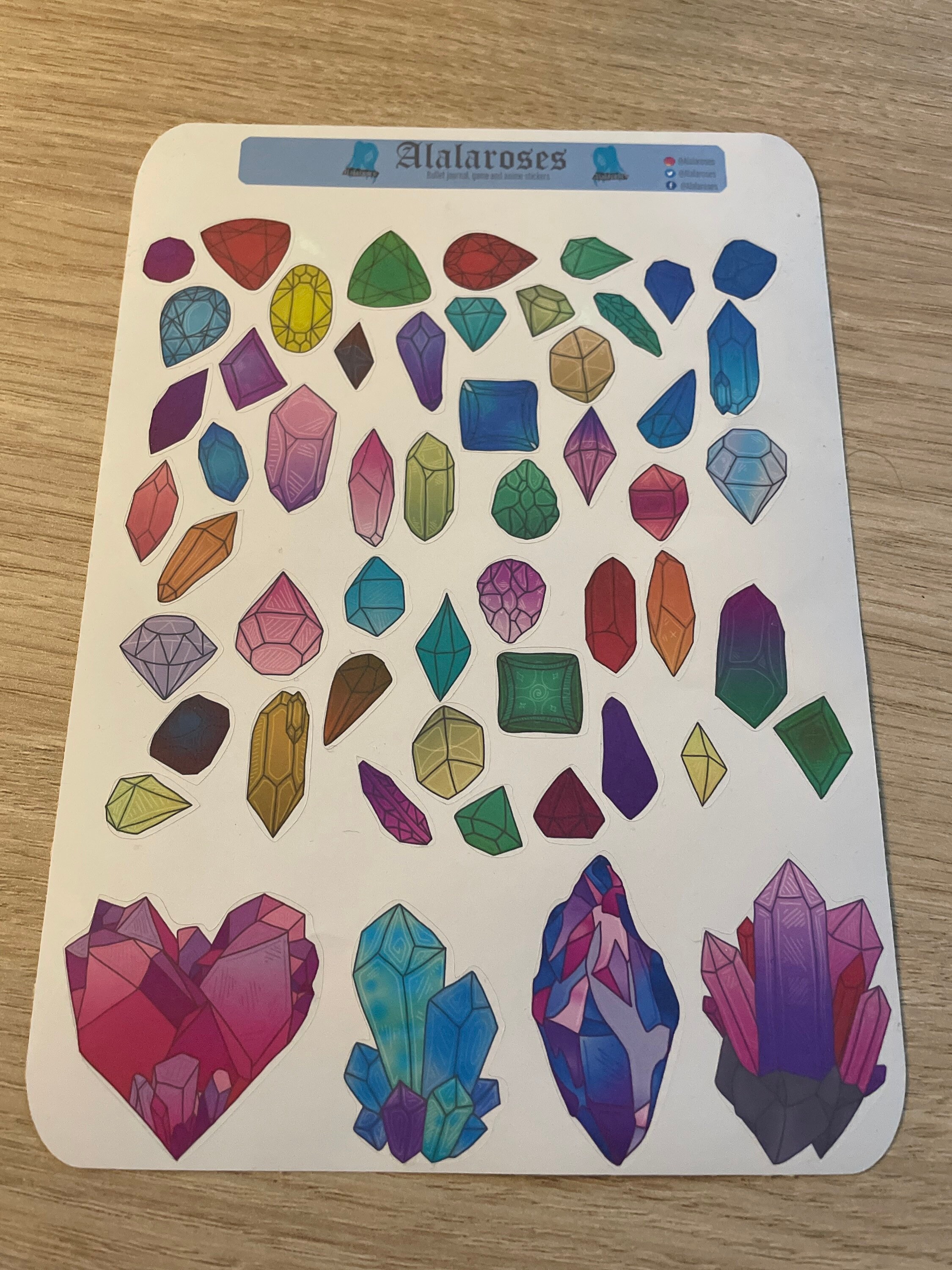 Gemstone Stickers Sheet 2 - Etsy