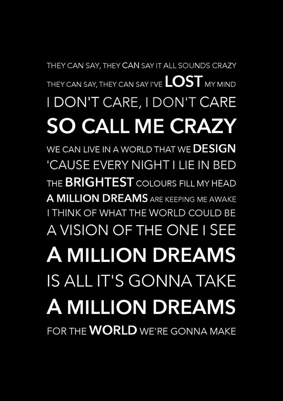 Ziv Zaifman Greatest Showman A Million Dreams Black Etsy