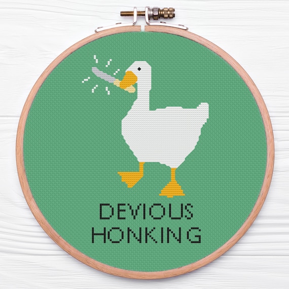 Untitled Goose Game | Devious Honking | Cross Stitch Pattern PDF Download