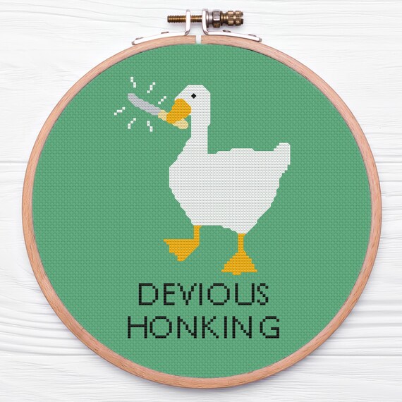 Untitled Goose Game | Devious Honking | Cross Stitch Pattern PDF Download