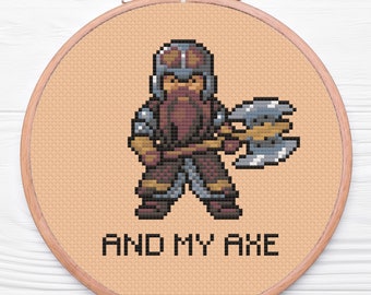 And My Axe | Cross Stitch Pattern PDF Download