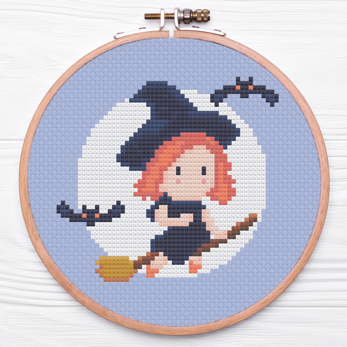 Witch Halloween Cross Stitch Pattern PDF Download Etsy