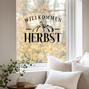 Sticker / Aufkleber  " Willkommen Herbst mit Kürbis " im Farmhouse Style