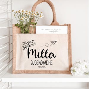 Personalisierte Geschenktasche mit Botschaft zur Jugendweihe