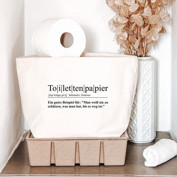 Aufbewahrungskorb für Toilettenpapier / Klopapierhalter