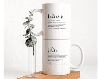 Mug for teachers with personalization & definition - synonym