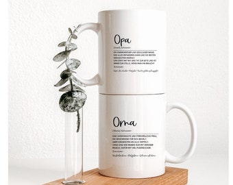 personalisierte Keramiktasse für Oma und Opa  | Geschenkidee | Oma ist die Beste  | Opa ist der Beste | Enkel | Geschenk zum Muttertag