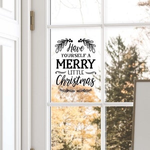 Sticker/Aufkleber  "Have yourself a merry little Christmas"  | Winter |  Weihnachten |  Fensterbild |  Weihnachtsdeko |