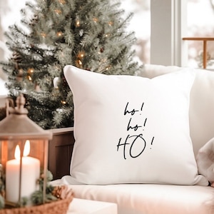 Taie d'oreiller ou patch thermocollant DIY "Ho Ho Ho" | Nicolas | Père Noël | Oreiller | Housse de coussin | décorations de Noël