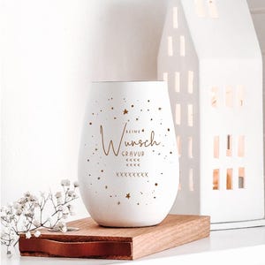 Kerzenlicht / Windlicht mit individueller Gravur – Personalisiertes Geschenk nach Wunsch