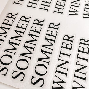 Sticker/Aufkleber Schriftzug zum Austausch für den Kranz   Fensterbild | Willkommen  | Eingangstür  | Spiegel