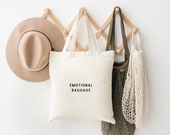 Reusable bag "Emotional Baggage" Shopper | Shopping bag | Pouch | 100% cotton | Statement bag