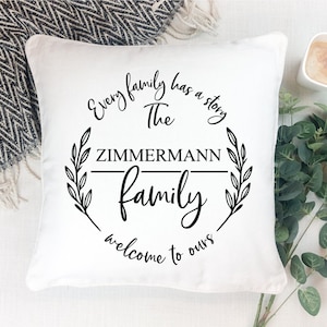 Cushion cover "Welcome to ..... family name" | Farmhouse | Pillow | Cushion cover | home | Home sweet home