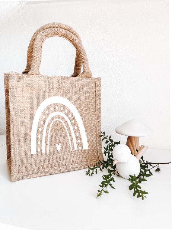 Rainbow jute bag deals