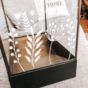 Sticker / Aufkleber 2x5 Gräser, Blumen, Florale Botanik, Eukalyptus | Blümchen | Fensterbild | Spiegel | Tür