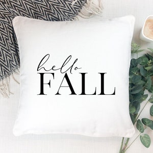 DIY iron-on picture or pillowcase "Hello fall" Hello autumn | Cushion cover | bed | cozy | cozy | Autumn | Autumn decoration