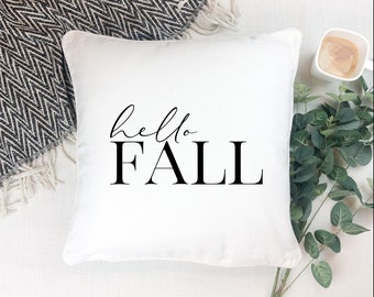 DIY Bügelbild oder Kissenbezug "Hello fall " Hallo Herbst  |  Kissenhülle | Bett  | gemütlich  | cozy | Herbst | Herbstdeko