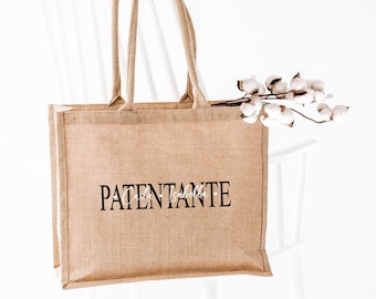 Personalisierte Tasche für die Patentante | Shopper |  Markttasche | Einkaufstasche |  Jutetasche