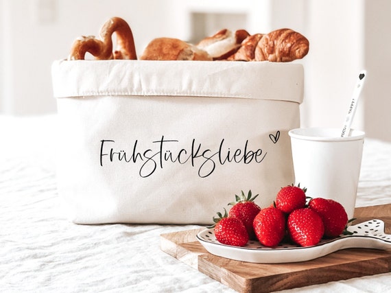Brotkorb & Brötchenkorb "Frühstücksliebe und viele andere Motive"