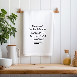 Geschirrtuch mit verschiedenen Schriftzügen oder nach Wunsch Küchentuch Abwasch lustiges Geschenk Bild 7