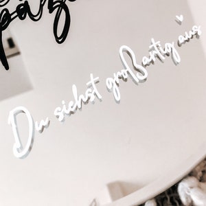 Sticker/Aufkleber  "Du siehst großartig aus " oder " Du bist schön"  Spiegel | Message  | Statement | Fensterbild | Selflove