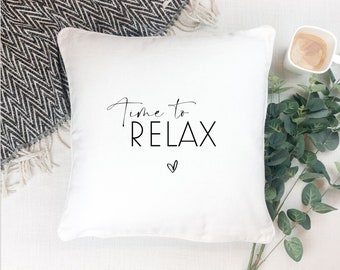 Kissenbezug oder DIY-Bügelbild  "Time to relax "  | Farmhouse  | Kissen | Kissenhülle | Zuhause | Textilien