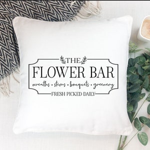 Kissenbezug oder DIY-Bügelbild "Flower Bar"  Floral | Kissen | Kissenhülle | Wohnzimmer | Frühling | Sommer |  Blumen