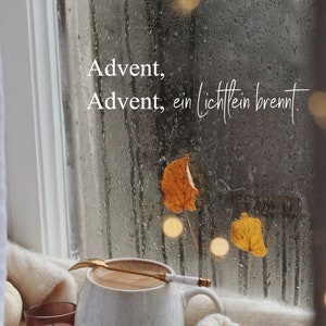 Sticker / Aufkleber  "Advent, Advent ein Lichtlein brennt. "
