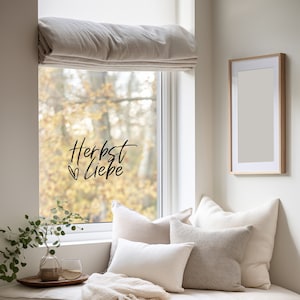 Sticker / Aufkleber  " Herbst Liebe mit Herz "