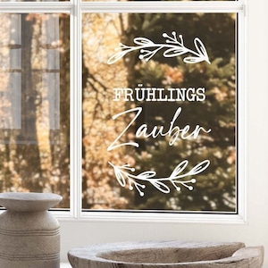 Sticker/Aufkleber  "Frühlingszauber mit Ranken "  Windlicht |  Fensterbild | Spiegel | Laterne