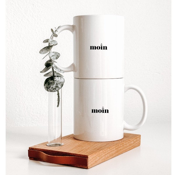 Keramiktasse "moin mit Anker" Kaffeetasse | Kaffee | Geschenk | Coffeelover | Kaffeeliebe