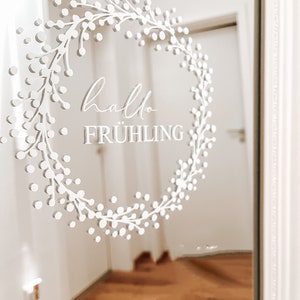 Sticker/sticker "Wreath with different lettering" 20x 20 cm window picture | Welcome | Entrance door | Mirror