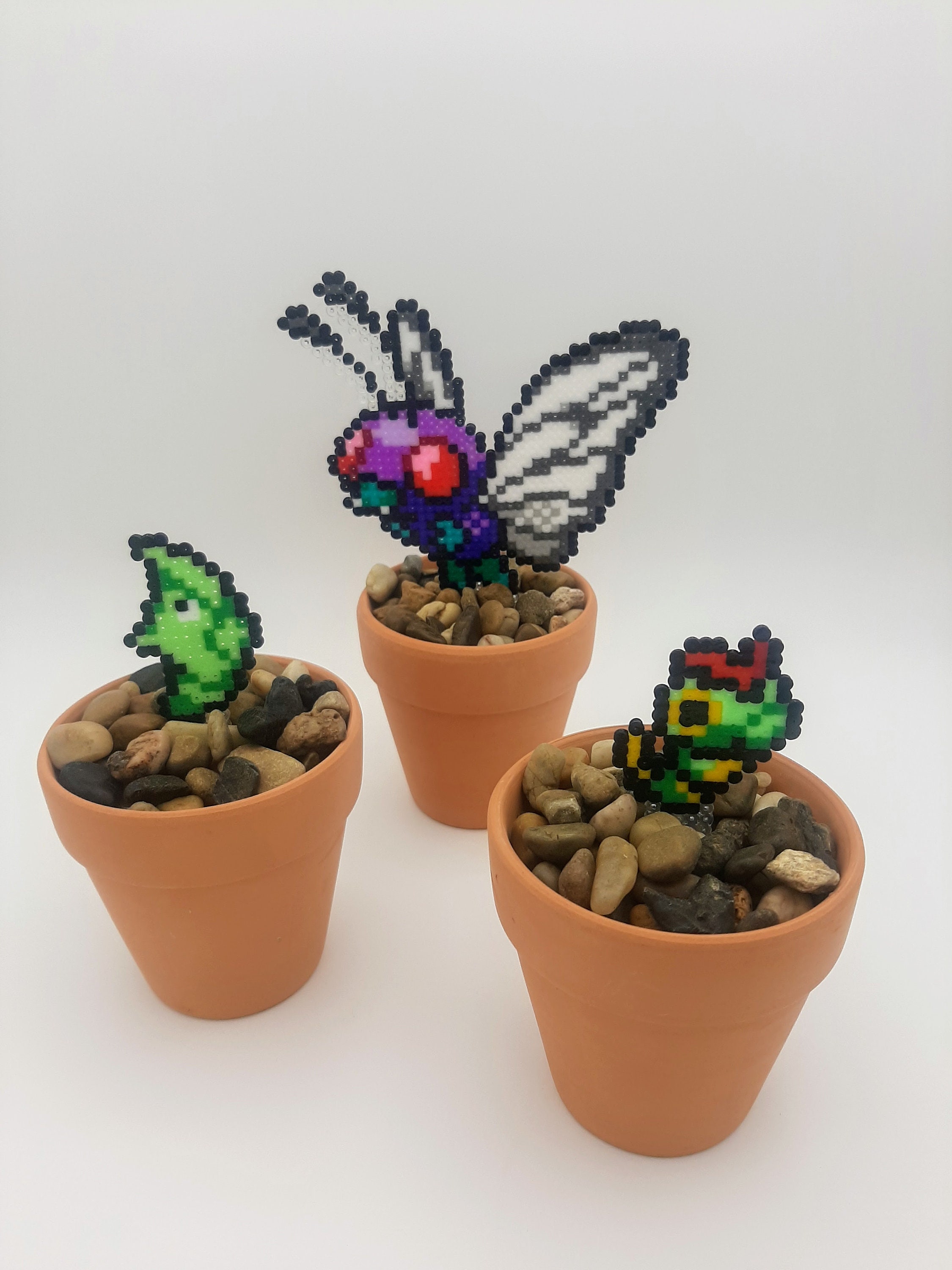 Caterpie Metapod Butterfree in Plant Pot Art & Collectibles Figurines &  Knick Knacks etna.com.pe