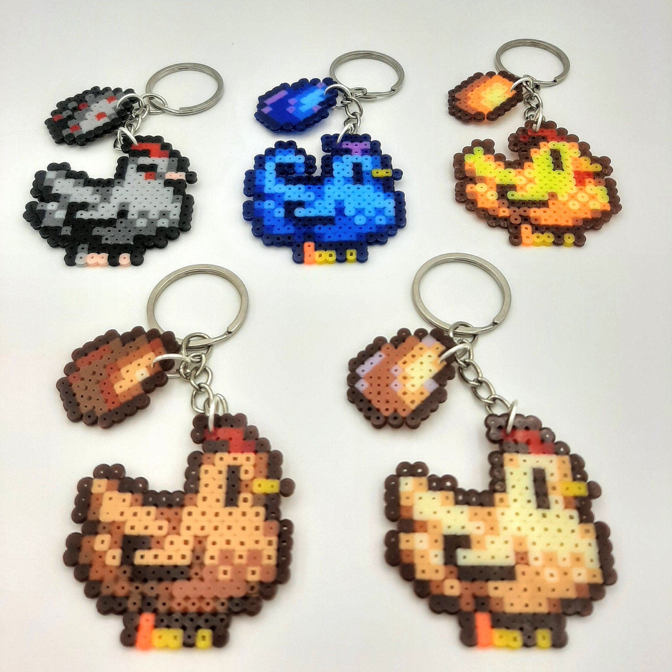 Stardew Valley Chicken Keychains