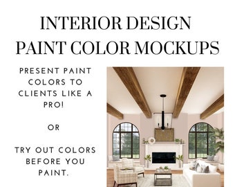 Paint Color Mockups - Canva Template - Interior Design - Sample Paint Pictures