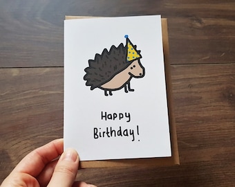 Hedgehog A6 Birthday Card | Funny Card | Animal Card