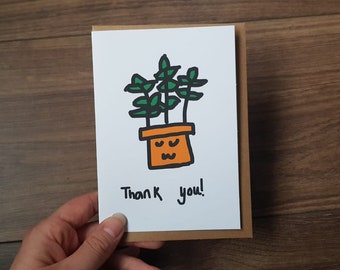 Plant A6 Thank You Card | Funny Card | Plant Card